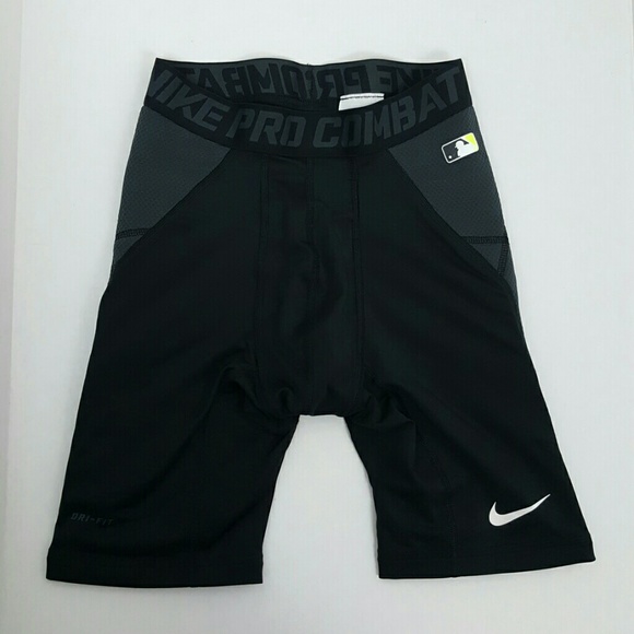 Nike boys hyperstrong heist slider Pro Combat short black size XL - Picture 3 of 5